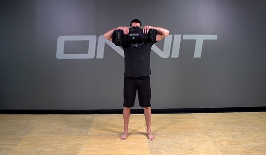 Sandbag Exercise: 2-Hand Pinch Grip Upright Row