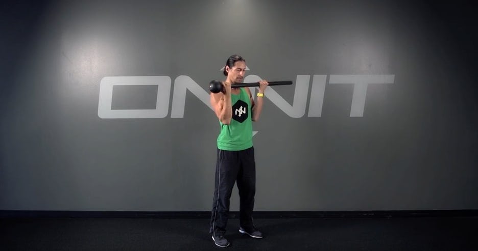 Curling Spiral Press Steel Mace Exercise