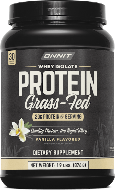 Grass Fed Whey Isolate Protein - Vanilla (30 Serving Tub)